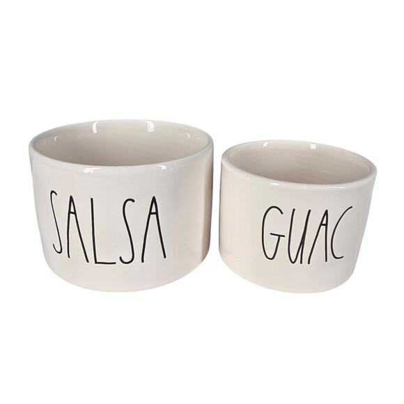 RAE DUNN CERAMIC SALSA GUAC NESTING BOWL SET ARTISAN COLLECTION - Picture 1 of 13